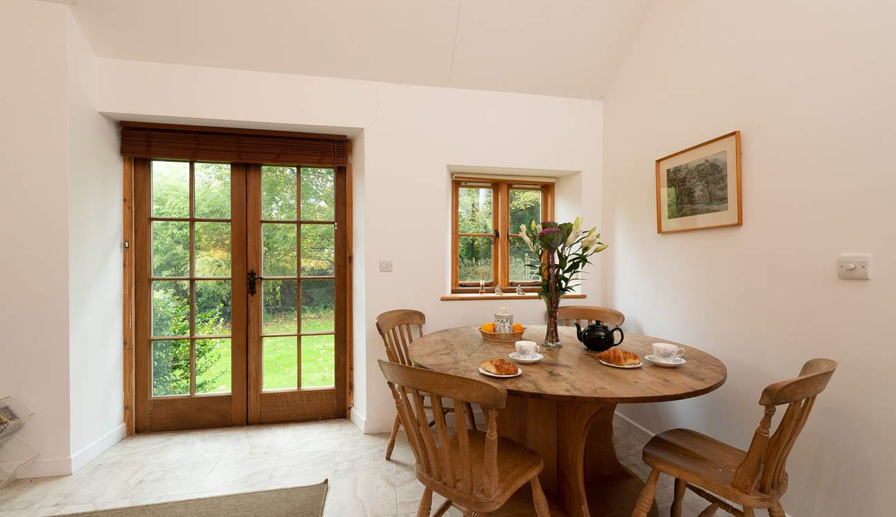 A lovely outlook from the dining-table.