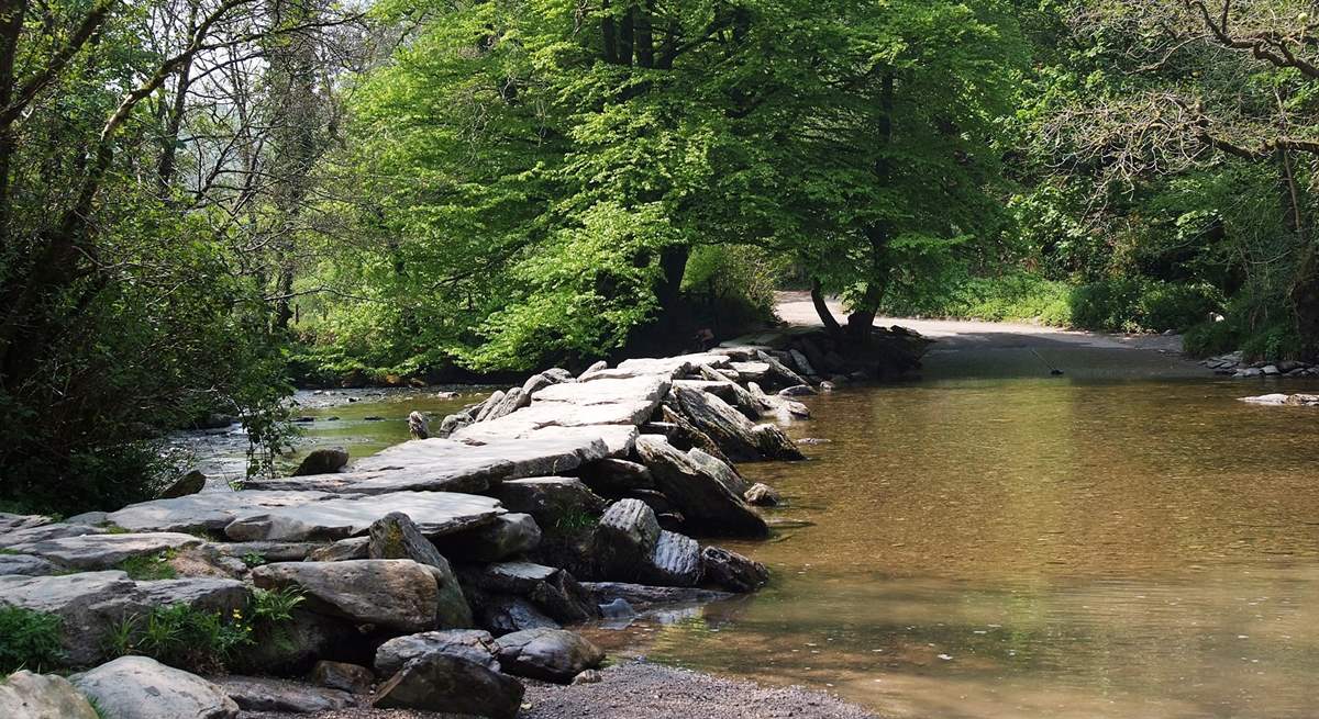 Visit the ancient Tarr Steps close to Dulverton. This historic clapper bridge is an iconic landmark in this beautiful National Park.