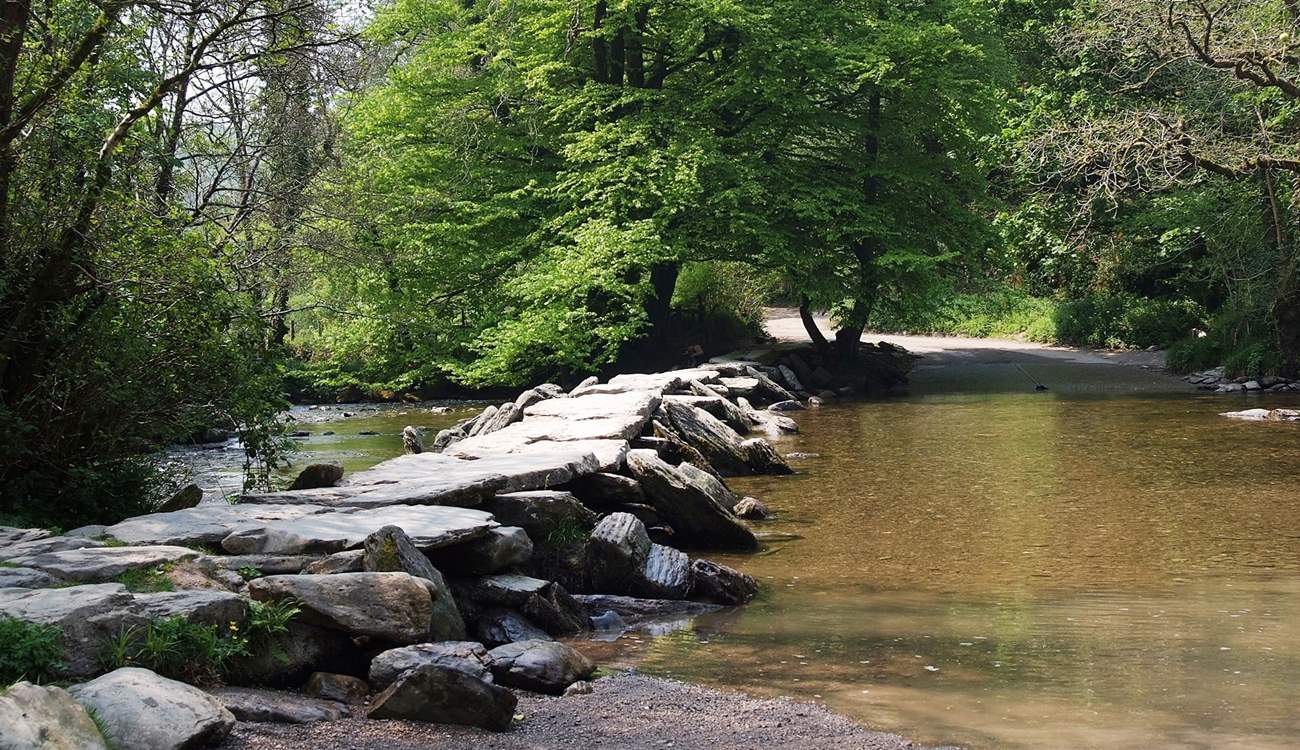 Visit the ancient Tarr Steps close to Dulverton. This historic clapper bridge is an iconic landmark in this beautiful National Park.