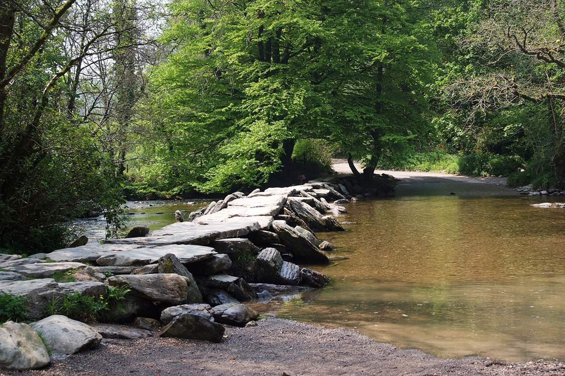 Visit the ancient Tarr Steps close to Dulverton. This historic clapper bridge is an iconic landmark in this beautiful National Park.
