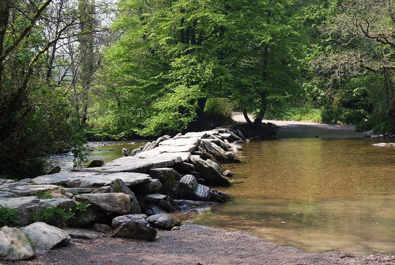 Visit the ancient Tarr Steps close to Dulverton. This historic clapper bridge is an iconic landmark in this beautiful National Park.
