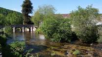 The pretty little market town of Dulverton is just four miles away from Skilgate - this is the river Barle as it passes through Dulverton.