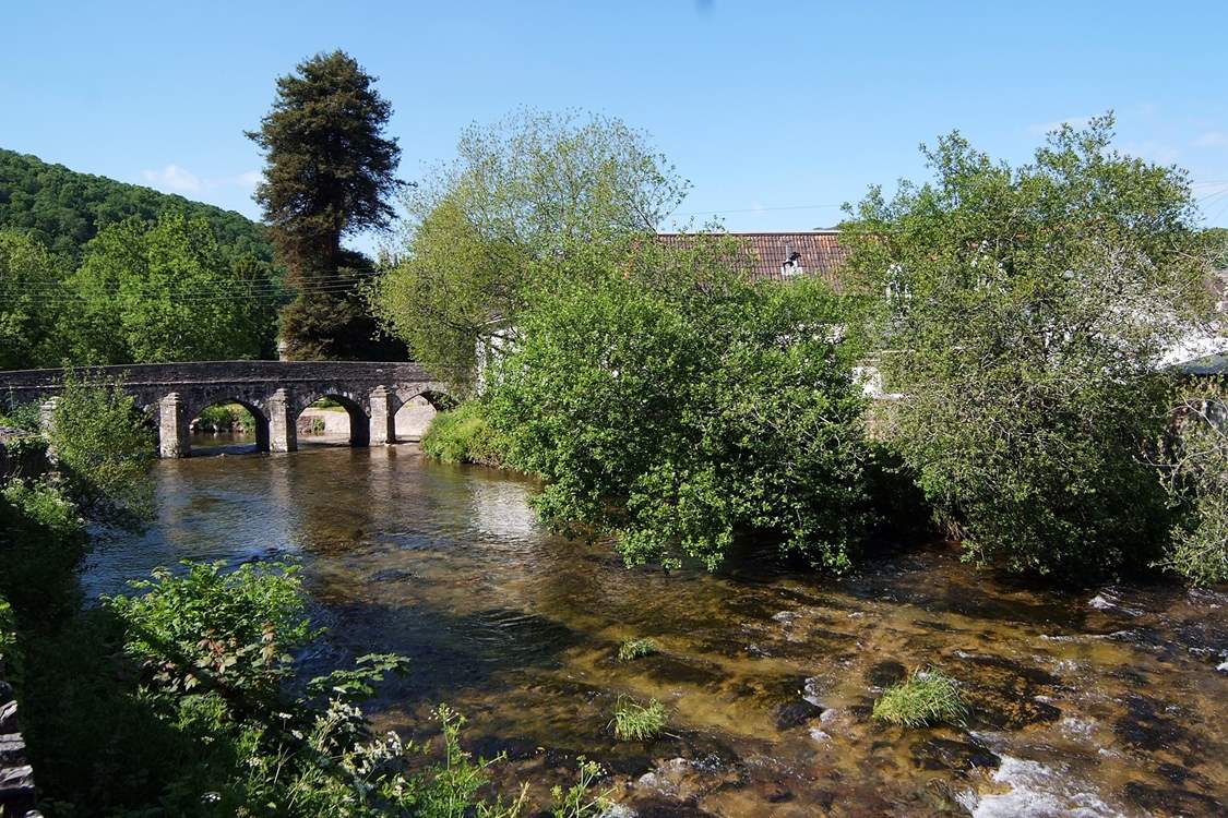The pretty little market town of Dulverton is just four miles away from Skilgate - this is the river Barle as it passes through Dulverton.