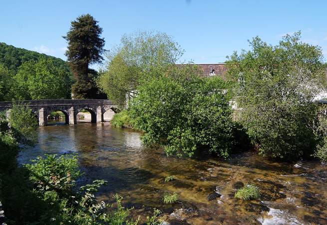 The pretty little market town of Dulverton is just four miles away from Skilgate - this is the river Barle as it passes through Dulverton.