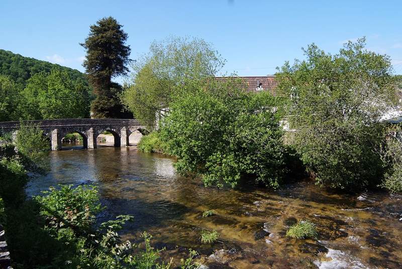 The pretty little market town of Dulverton is just four miles away from Skilgate - this is the river Barle as it passes through Dulverton.