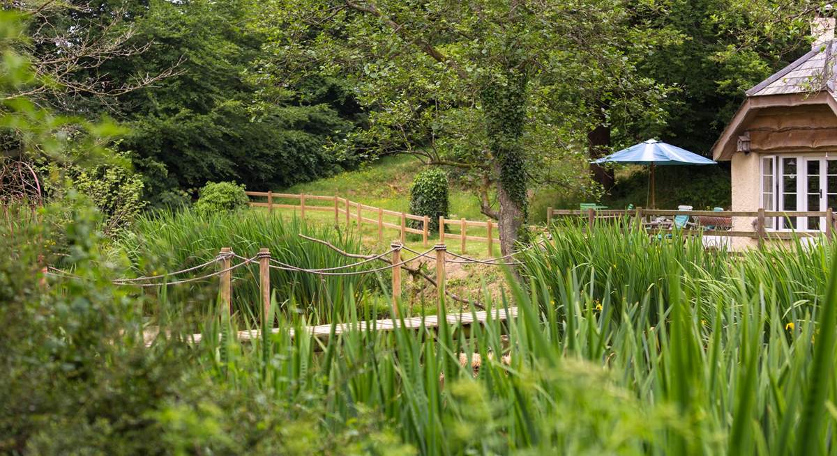 The pond is in front of the cottage - you can watch the antics of the resident ducks and see what other birds you can spot.