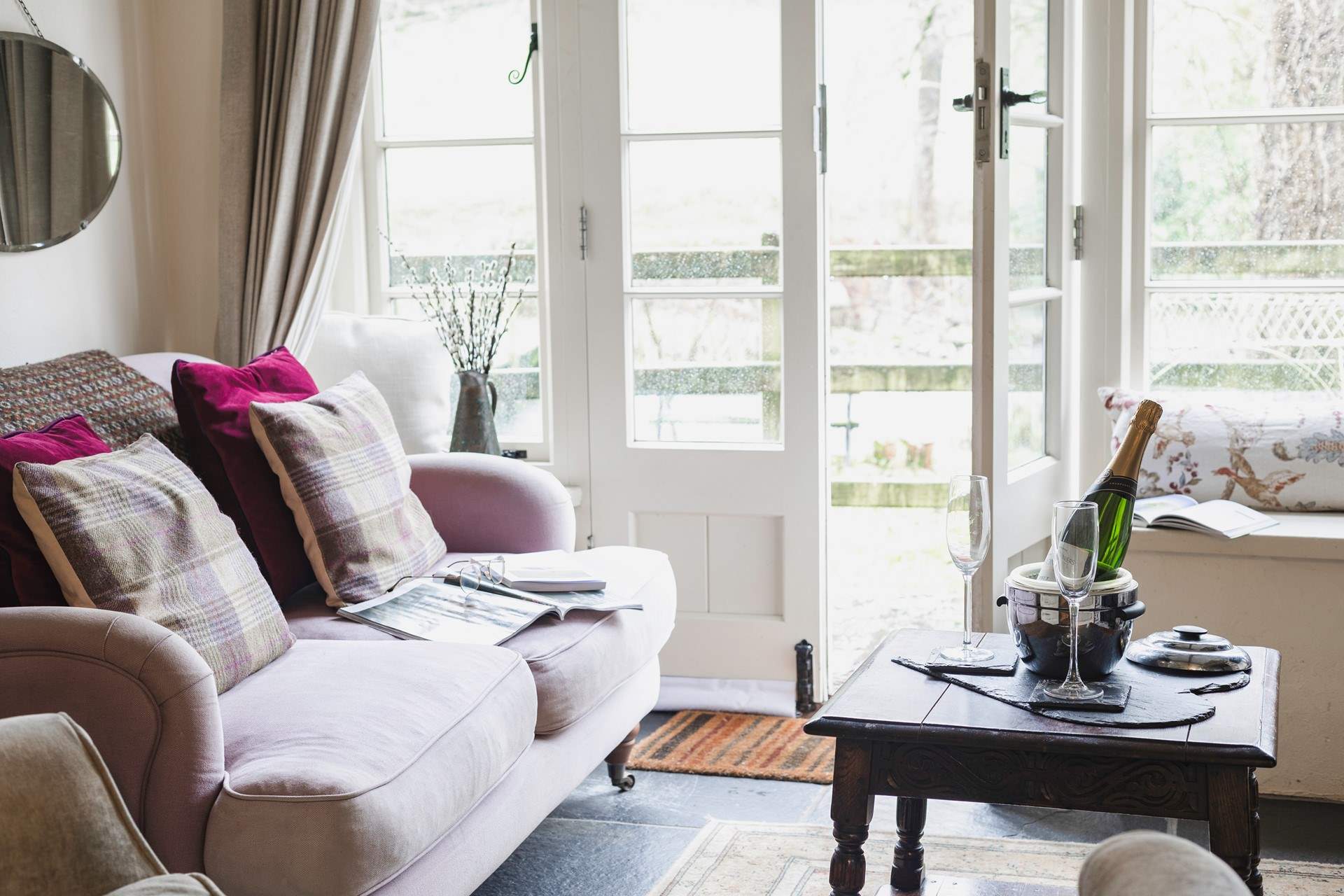 Open up the French windows and just listen to the bird song here.