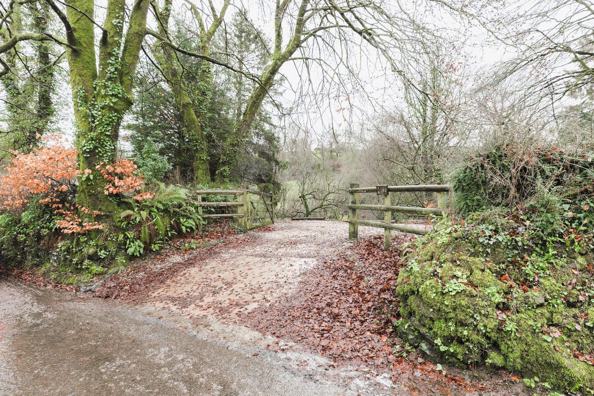 The entrance to your private parking area.