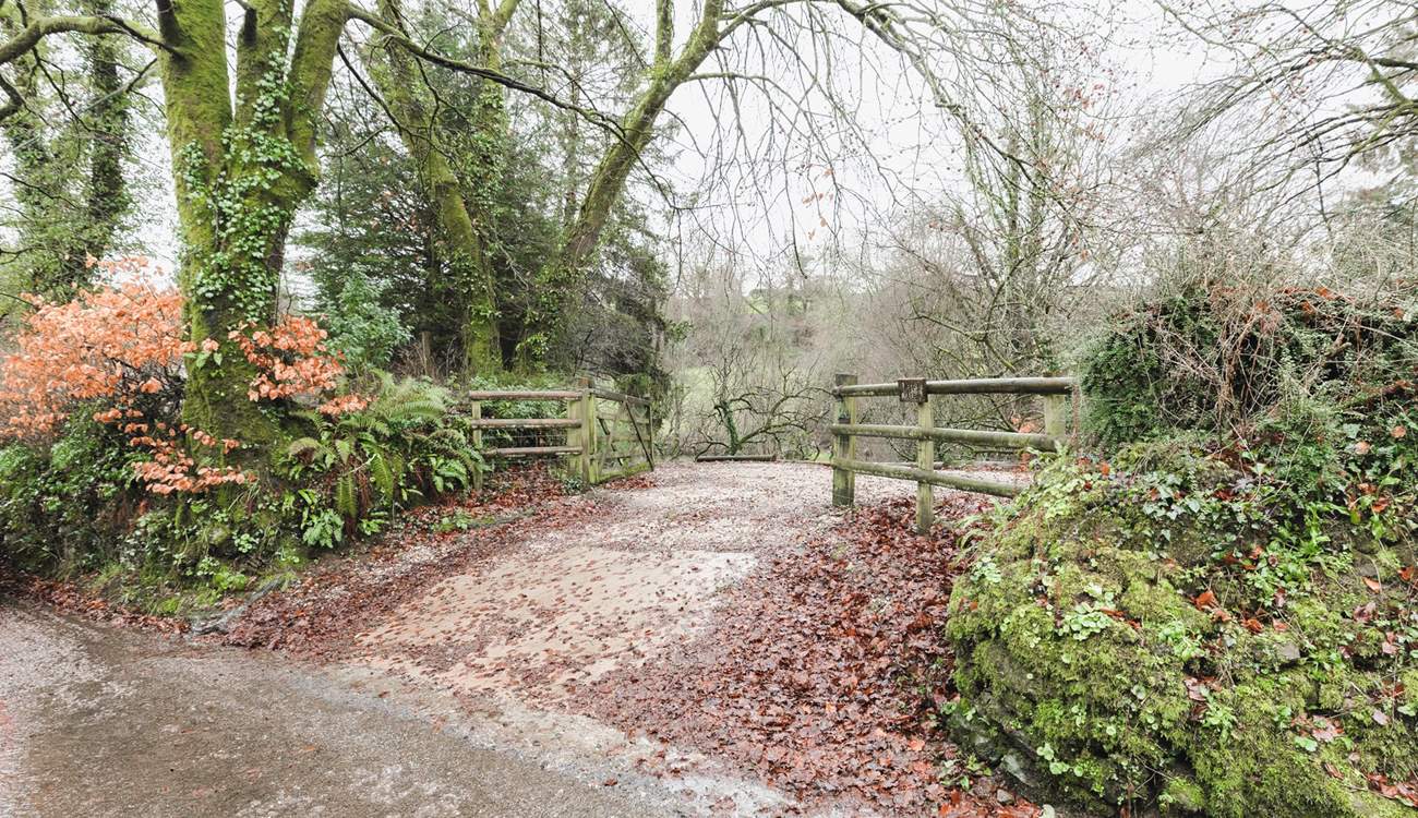 The entrance to your private parking area.