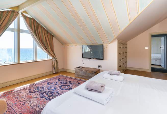 The super-king bedroom on the first floor, just look at that view you'll get to wake up to.