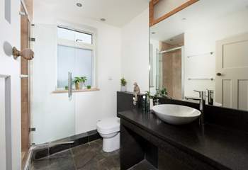 The downstairs shower-room with power shower. There is also a separate utility room on the ground floor.