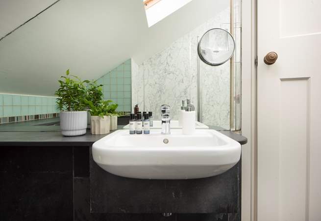 Wake up and refresh yourself in this huge bathroom.