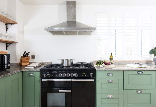 The range cooker big enough to prepare a feast for the family.