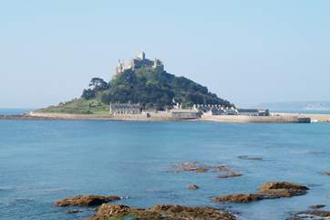 The magestic St Michael's Mount can be seen from just around the corner of The Hideaway and is a five minute drive or a fabulous walk along the South West Coast Path.