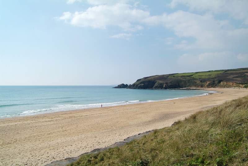 The long stretch of sand at Praa Sands is just a five minute drive away (or a lovely walk along the South West Coast Path).