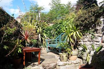 The sunny enclosed terrace.