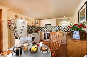The traditional kitchen with dining-area.