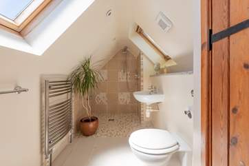 The wet-room on the first floor is accessed via the twin bedroom.