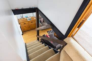The cottage stairs are narrow and steep in places. Leading out from both bedrooms there is no landing, just a step, so please do take care.