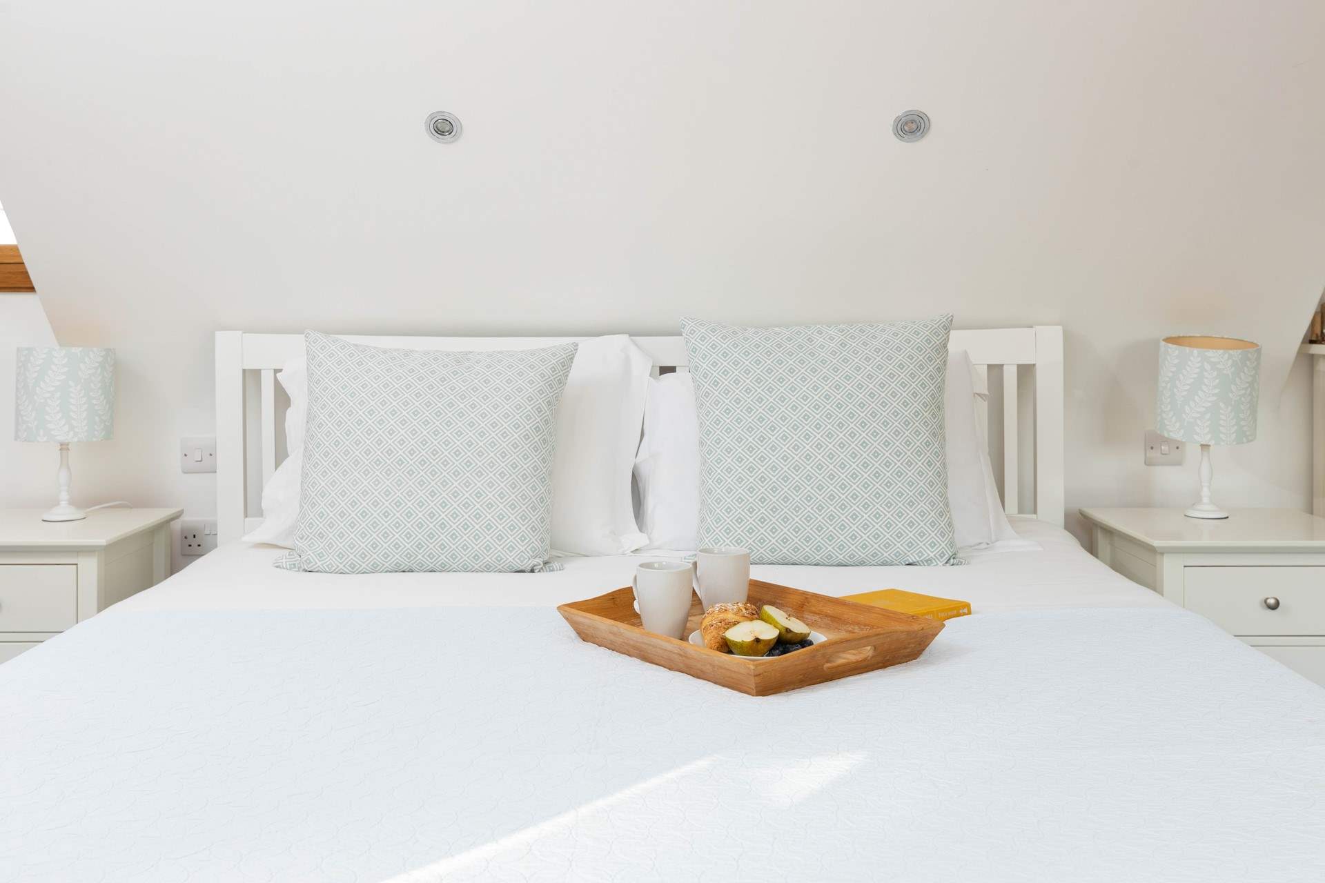 Crisp white linens, sleep well.