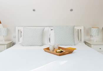 Crisp white linens, sleep well.