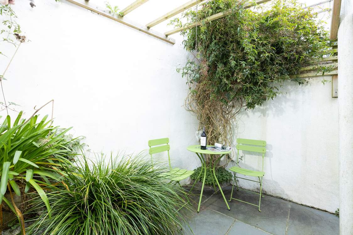 The private courtyard.