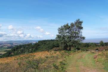 A view across the Bristol Channel to South Wales from the top of the Quantocks.