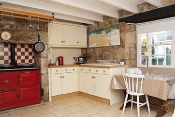The kitchen has an Aga.