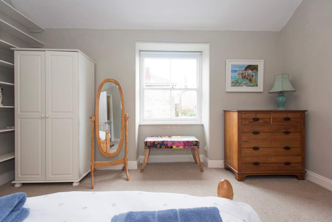 The double bedroom, spacious and light.