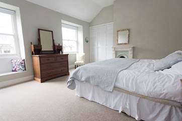 The huge bedrooms are light and airy.