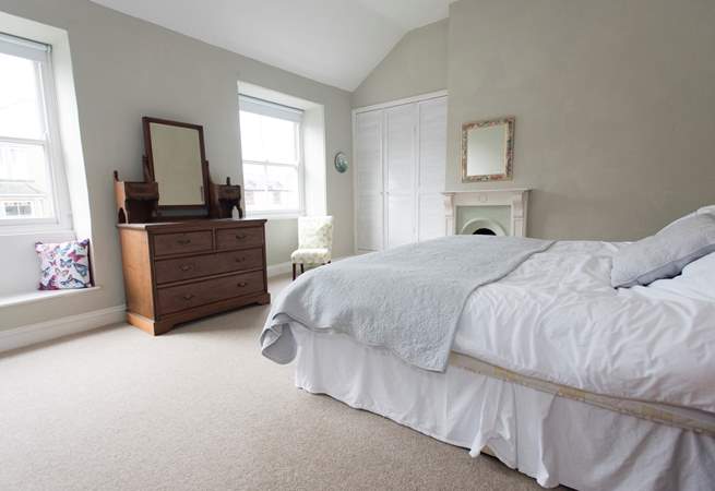 The huge bedrooms are light and airy.