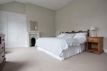 The master bedroom has a lovely comfy 6' bed.