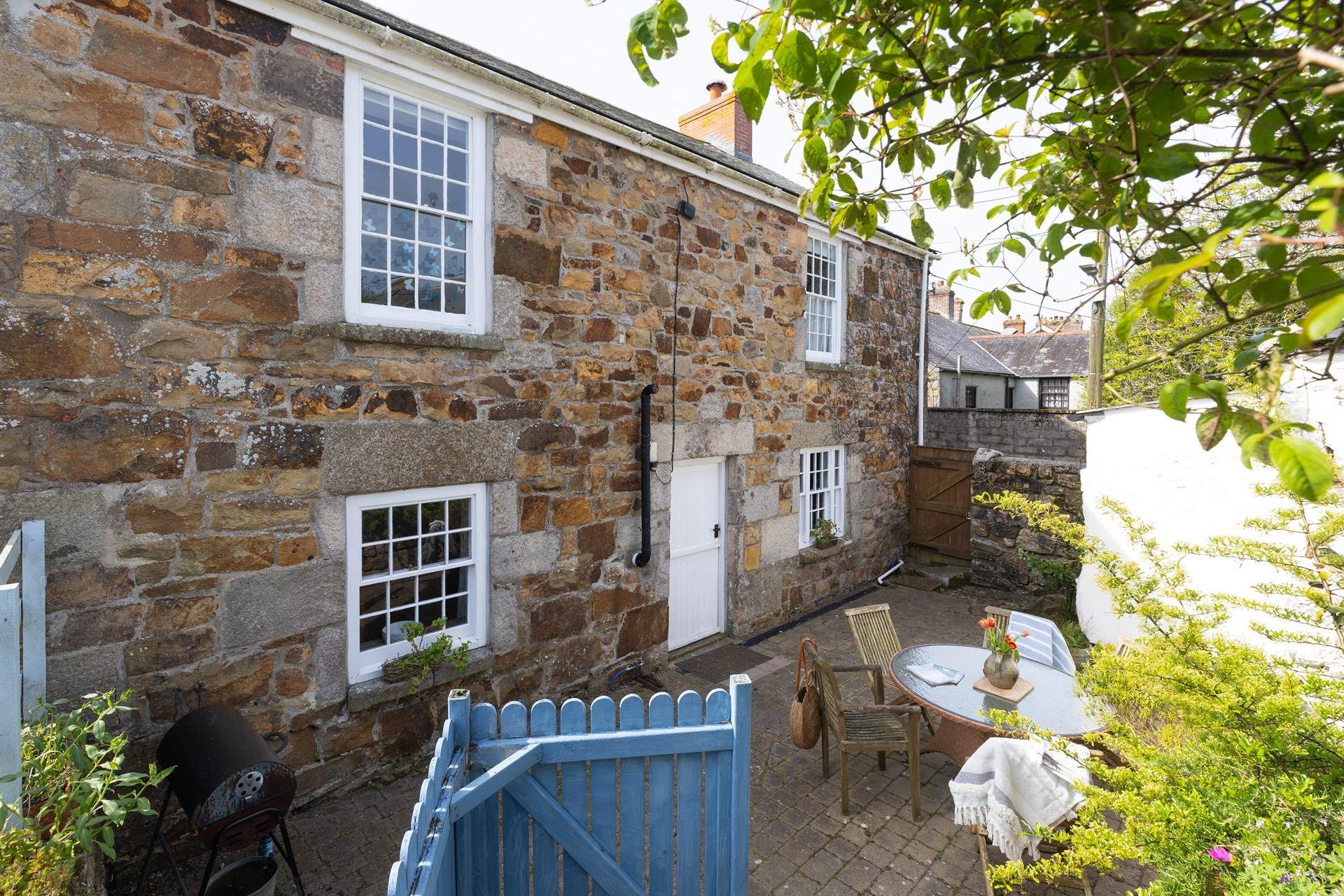 The back of the cottage.