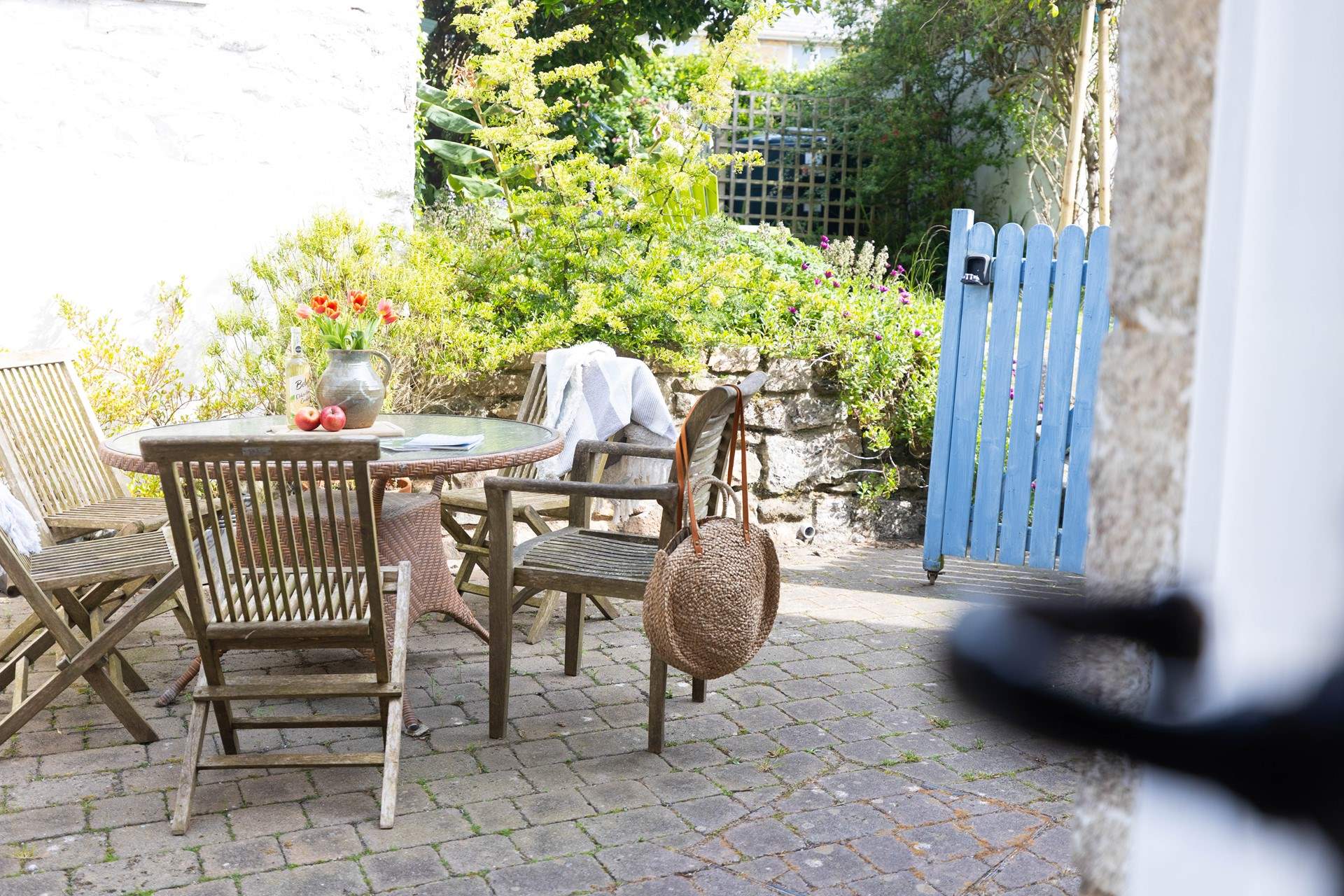 Enjoy dinner in the tranquil rear garden directly from the kitchen door.