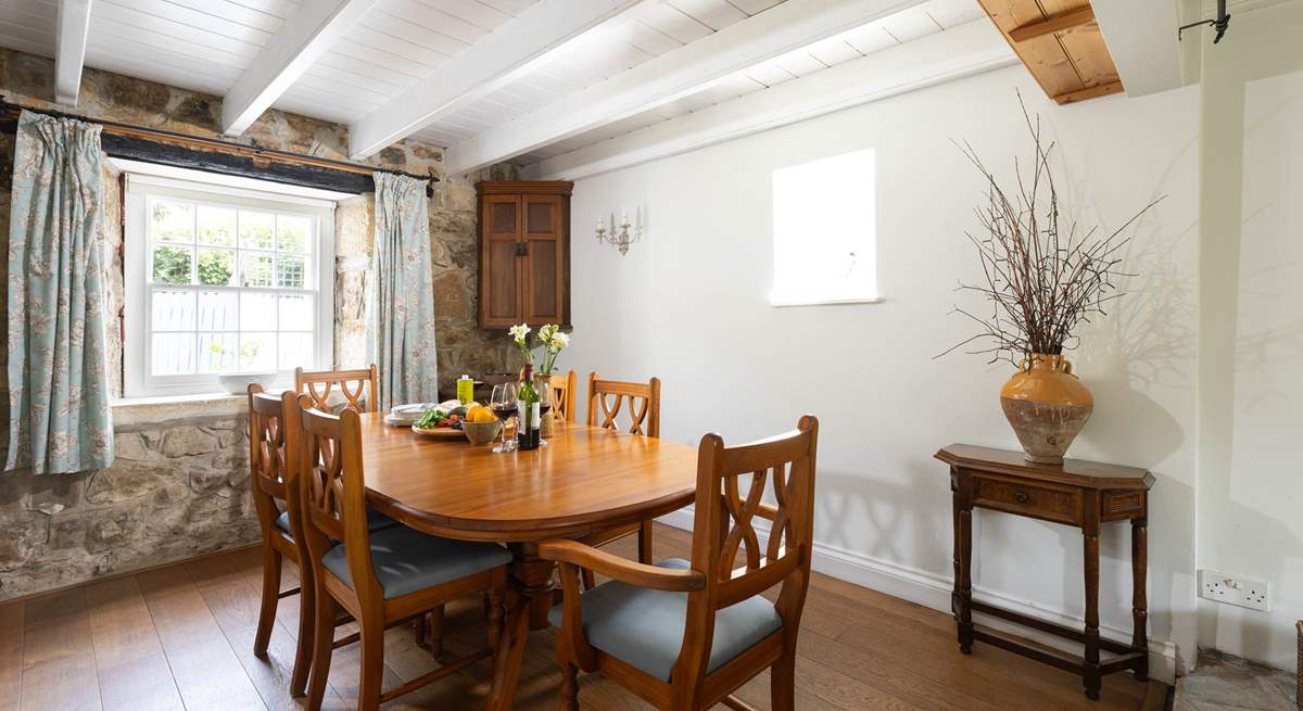 The dining-room a perfect spot for a family gathering.