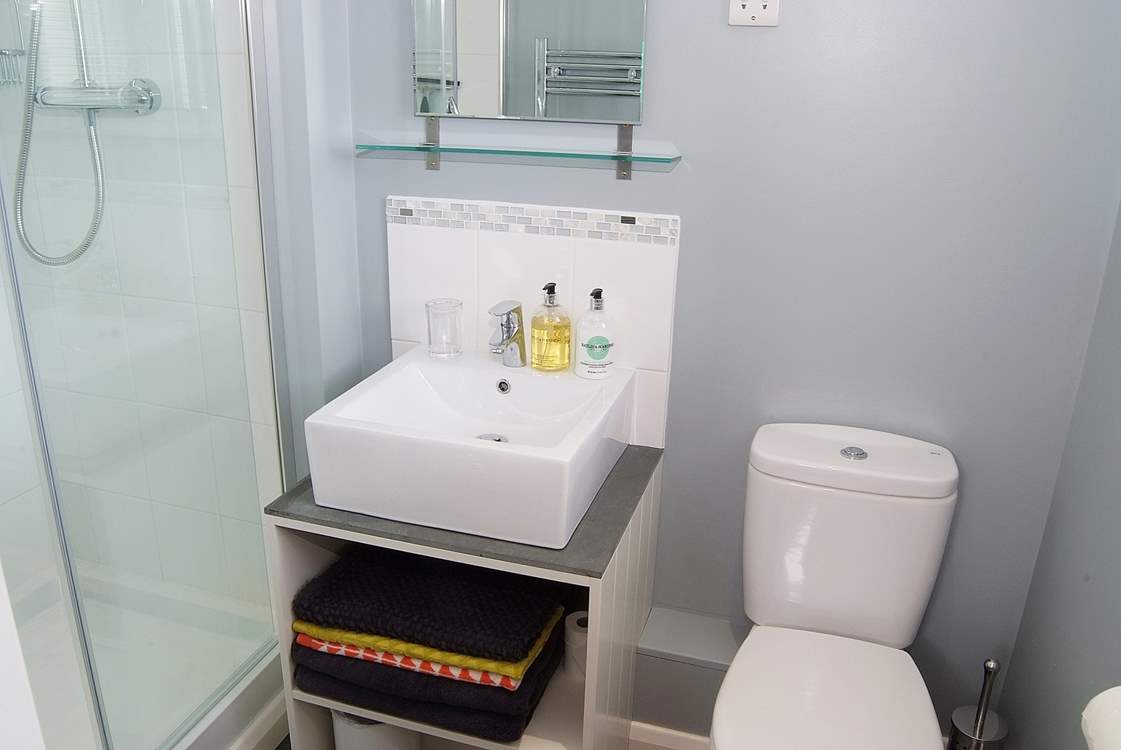 Simply stylish with everything you could need and right next door to the bedroom.