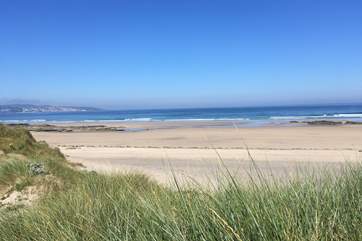 The soft sandy beach at Godrevy.