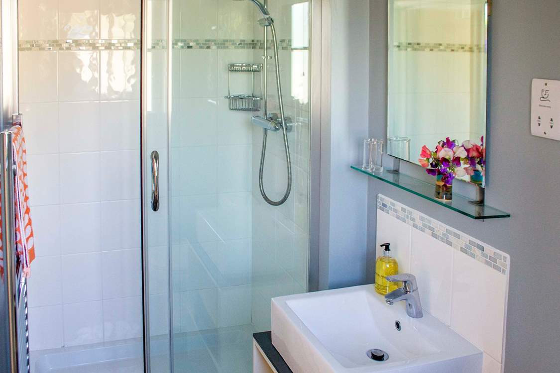 Double walk-in shower.