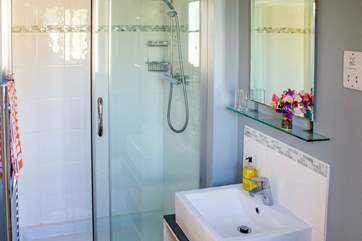 Double walk-in shower.