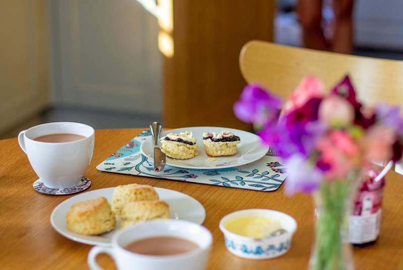 Enjoy a Cornish cream tea, jam on first of course!