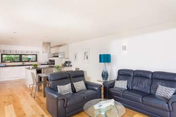 The open plan sitting-area on the ground floor.