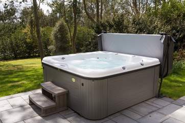Just feel the warmth of the water and the massaging bubbles...aahhh!