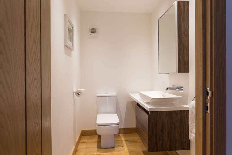 The ground floor cloakroom (all doorways in Coast are extra wide for wheelchair access).