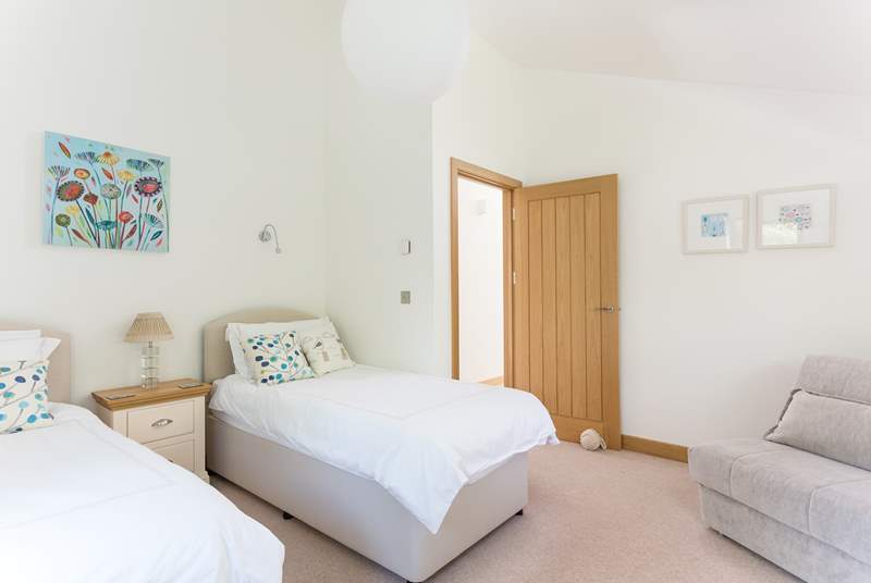 Bedroom 3 has a comfortable chair bed suitable for an extra child (available by prior arrangement).