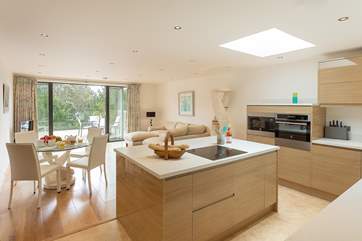 The open plan living-room.