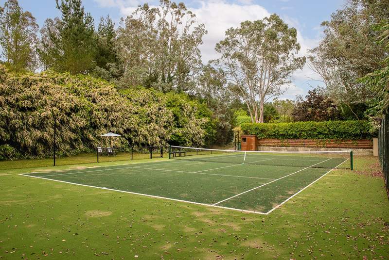 The communal tennis court is available along with a personal tennis coach. You can book one to one sessions on arrival.