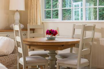 The dining-area in the open plan living-room.