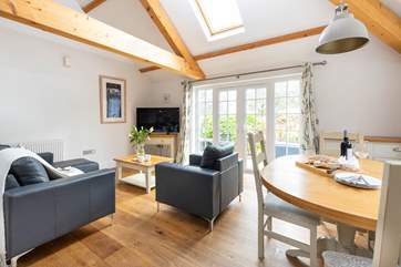 The dining-area in the open plan living-room.