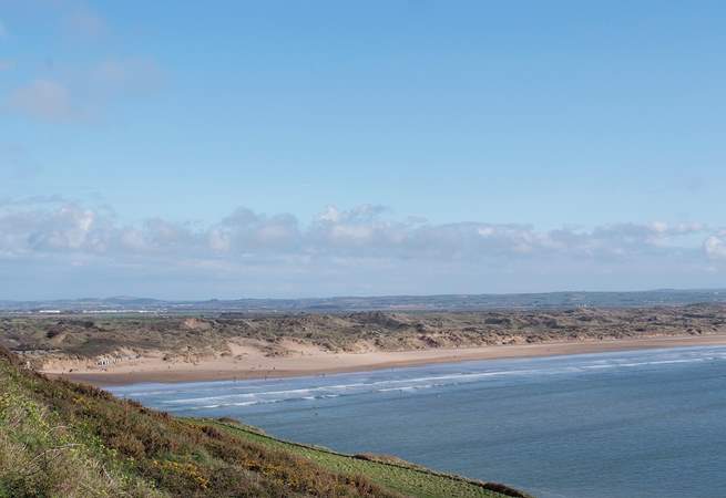 North Devon's beaches are as good as any in Cornwall for surfing! Endless stretches of golden sand and rolling waves. This is Saunton Sands.