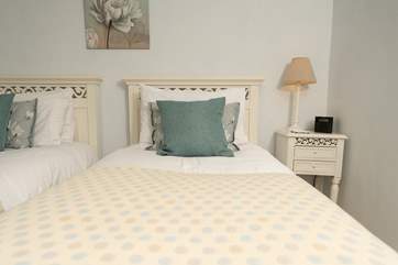 Each room has a calming influence with wonderful layering of fabrics.